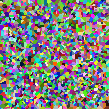 A colorful array of tiny polygons