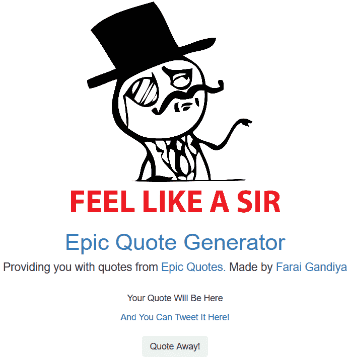 Quote generator’s UI